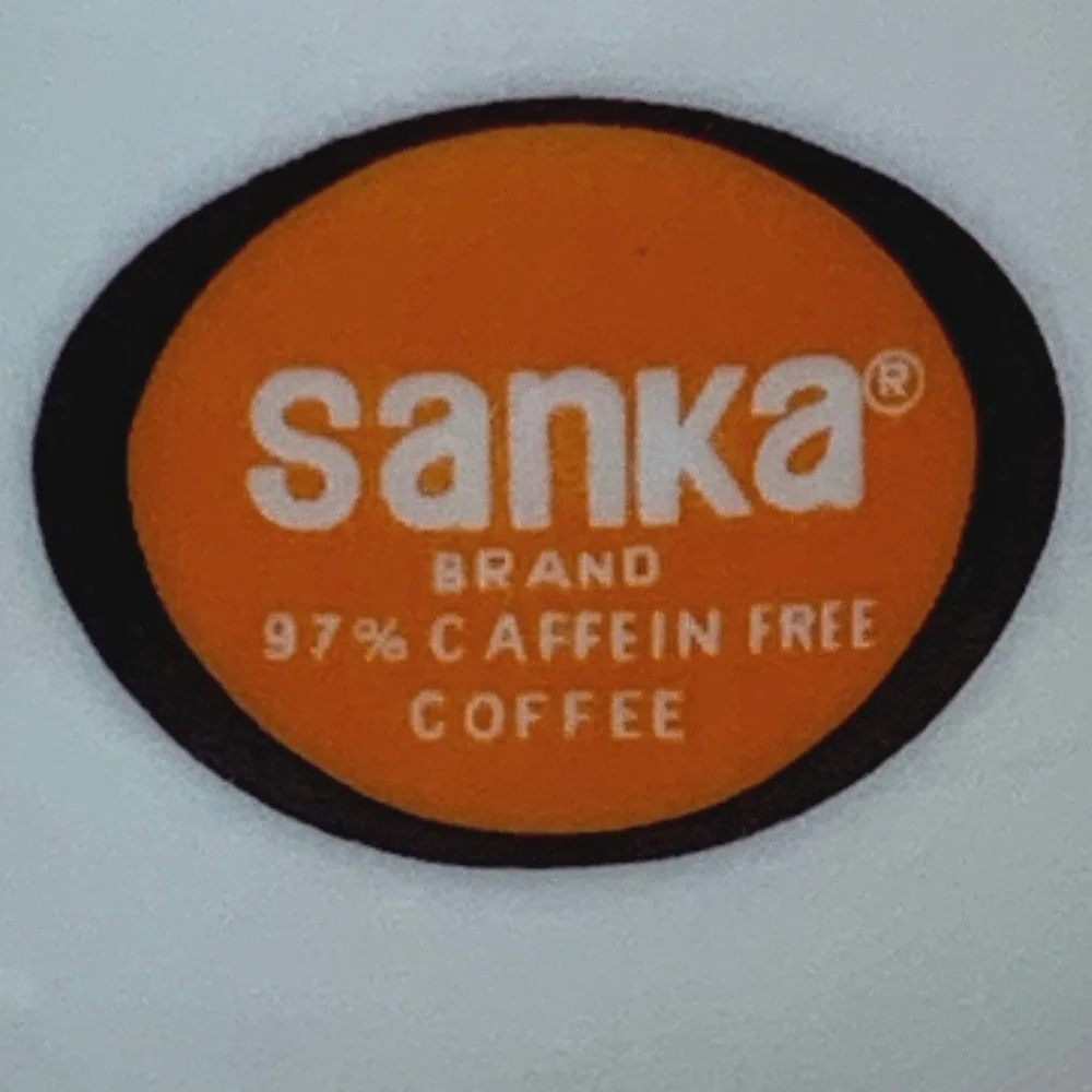 Vintage Sanka Coffee Pot Creamer Server Decaffeinated Japan Ceramic Teapot w Lid